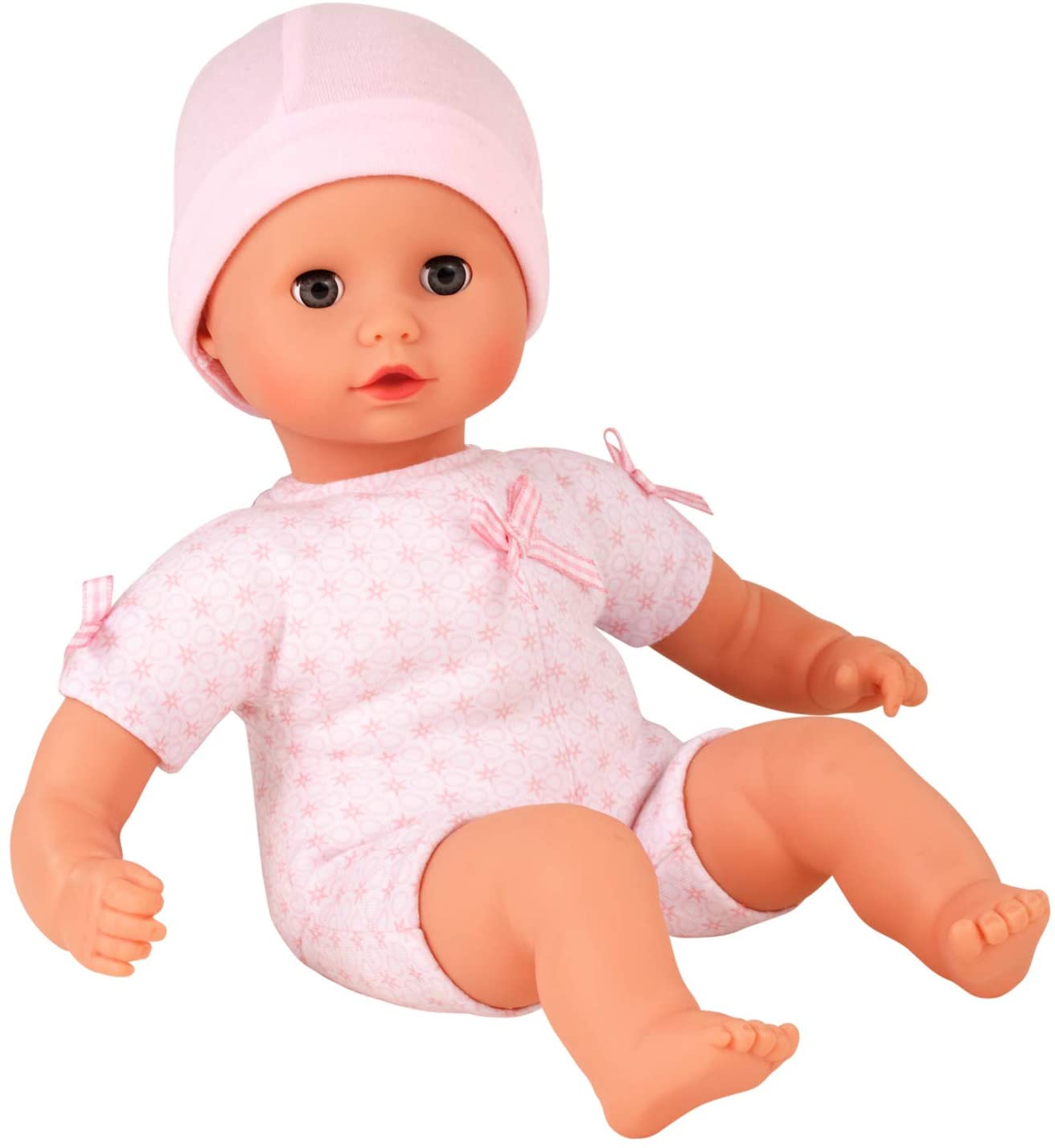 Götz 1320590 Bambola Muffin da vestire femmina - bambola bebè alta 33 cm con occhi azzurri che si chiudono, senza capelli, con berretto - Bambola con corpo morbido adatta dai 18 mesi in su